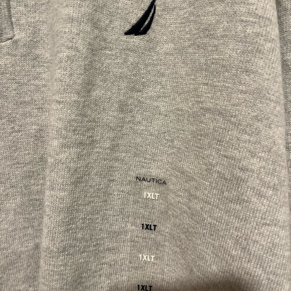 NWT Nautica Navtech L/S 1/4 Zip- Quarter Zip Sweater - Gray - Size Mens 1XLT - Picture 6 of 8